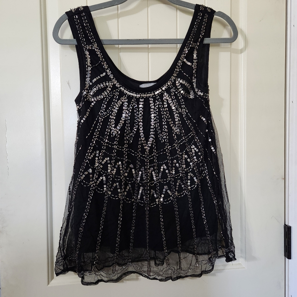 Beaded Sequin Tank Top